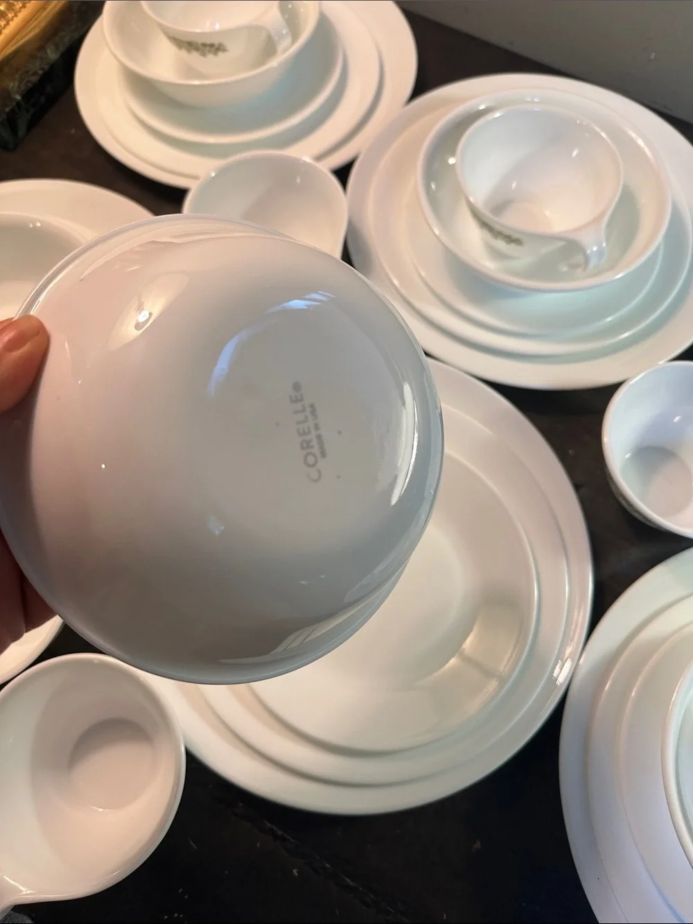 Vintage Corelle winter Frost white dinner set